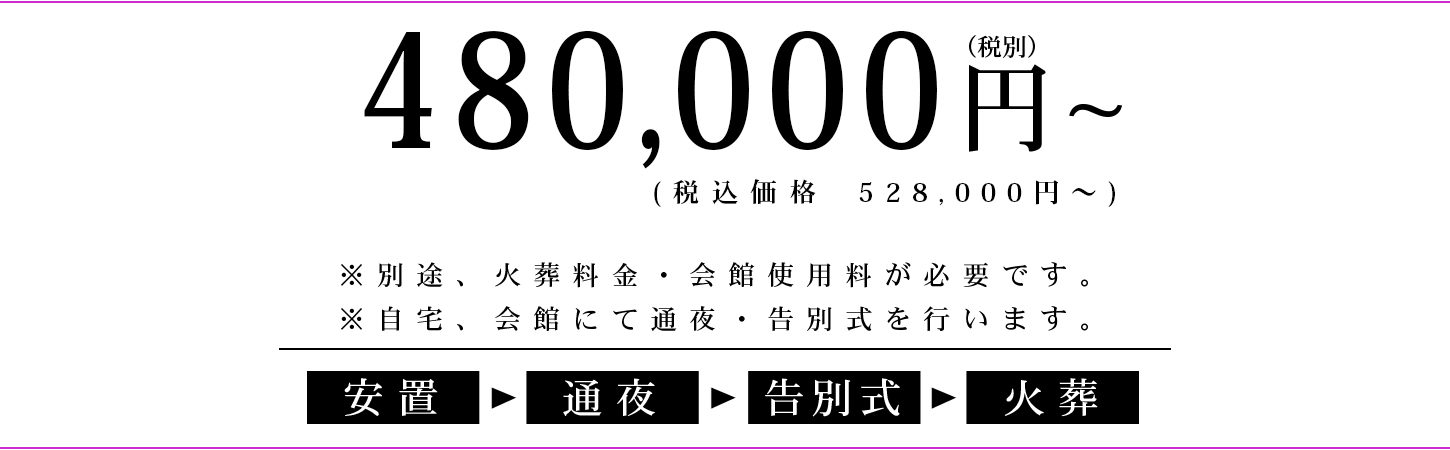 優花2日葬プラン　52.8万円